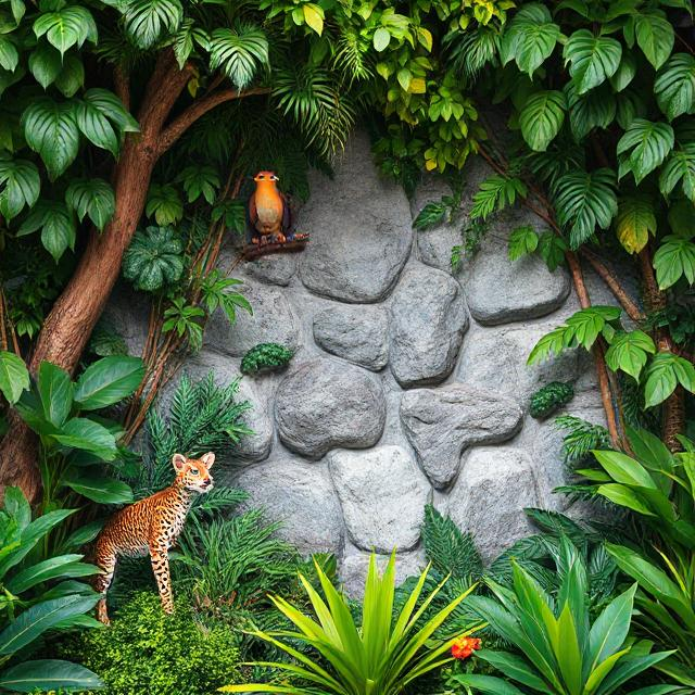 jungle scene wall